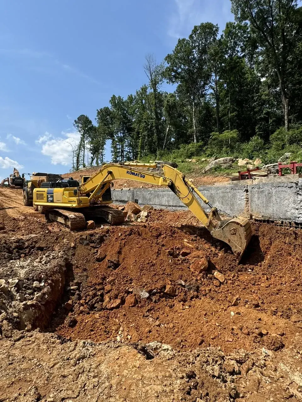 excavation · red clay